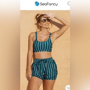 Sporty Tankini Set by Sea Fancy- Size Large